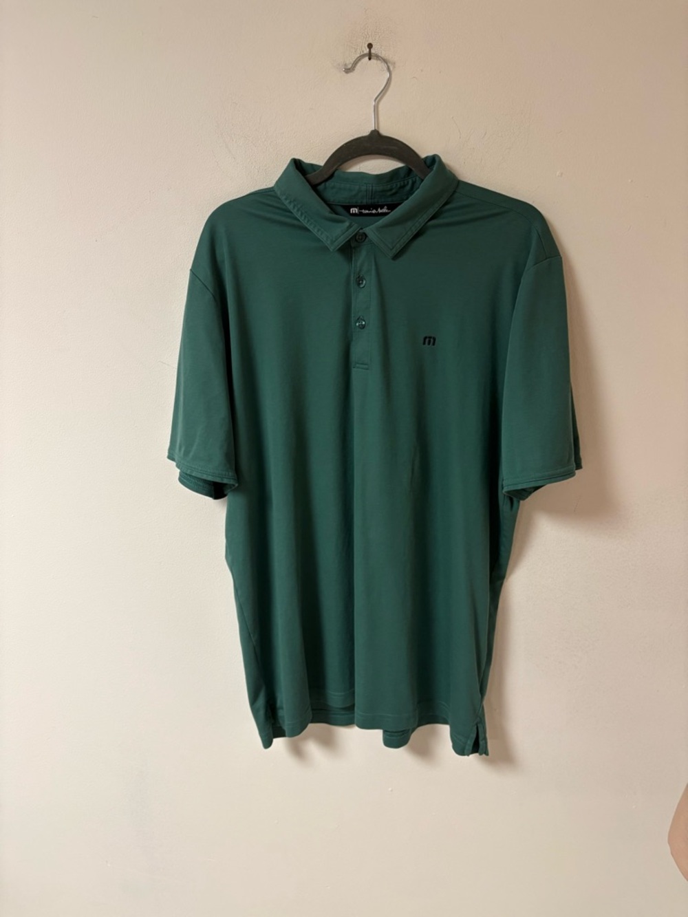 Travis Mathew Men's Green Polo Golf Shirt Cotton Blend XXL